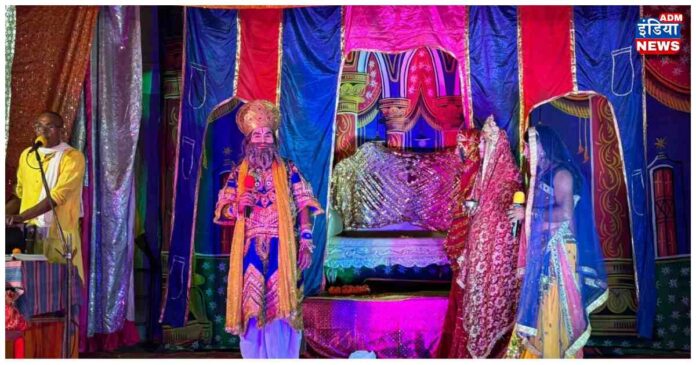 On the third day of Ramlila Mahotsav, Sidhi artists staged Yagya Raksha, Tadka Vadh, Ahilya Uddhar